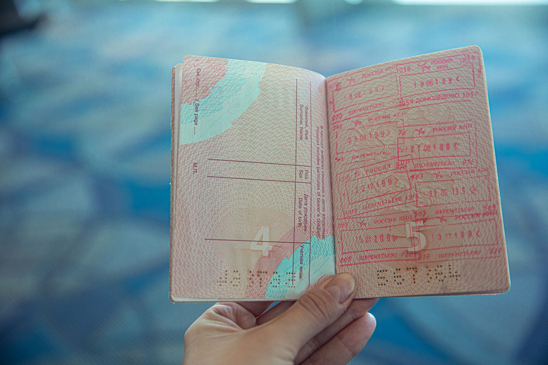 International documents next to a small globe